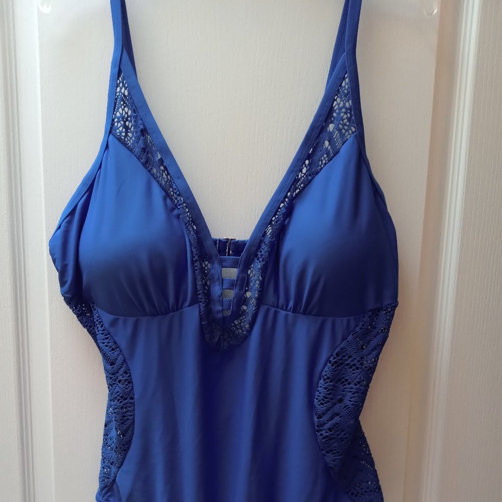 BRAND NEW Bathing Suit - Electric Blue Mesh